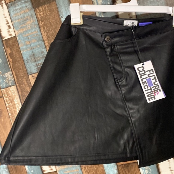 Future Collective black cross front button skirt - Picture 8 of 15